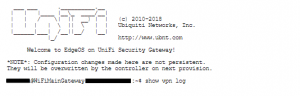 Find VPN Log Unifi USG